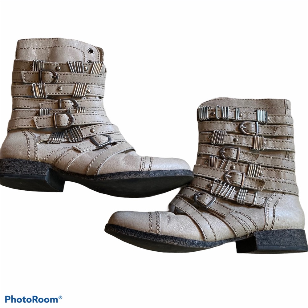 Steve Madden Tyrant leather ankle combat 7.5